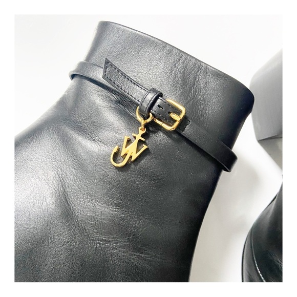 JW Anderson Leather Anchor Logo Charm Bootie size 38.5 - Picture 2 of 12